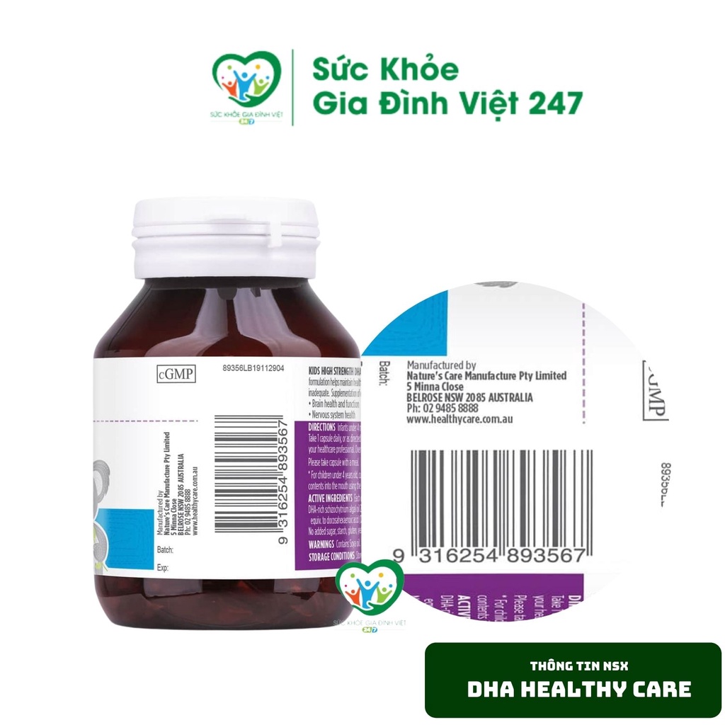 DHA HC - Viên uống bổ sung DHA cho trẻ - Healthy Care Kids High