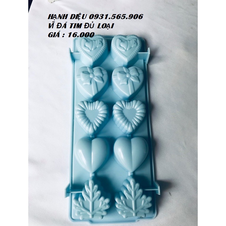 Khuôn Đá Vĩ Tim Đủ Loại