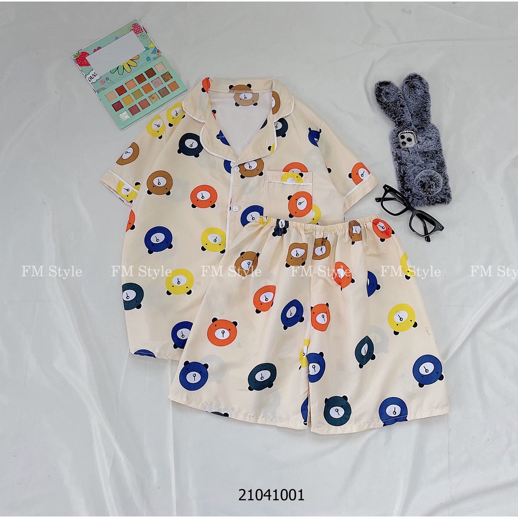 Đồ bộ nữ FM Style pijama mặc nhà chất lụa mềm mịn hoạ tiết hoạt hình siêu yêu 21041001 | BigBuy360 - bigbuy360.vn