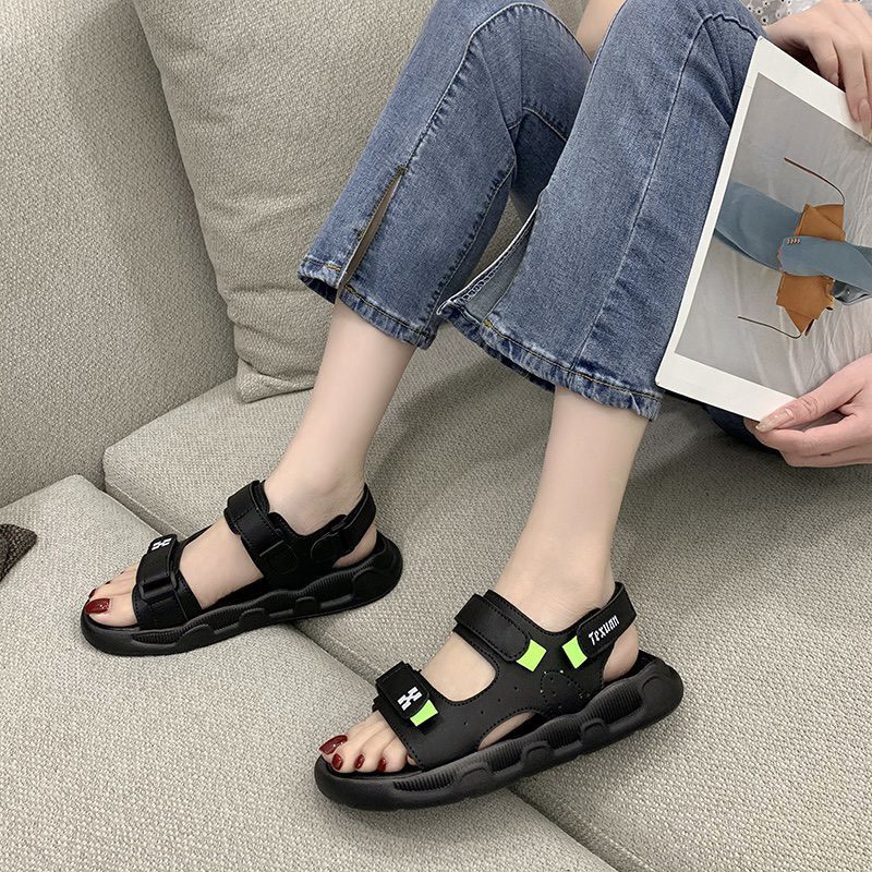 Giày Sandal Nữ MWC Đế cao 3cm Quai Ngang Basic NUSD- 2855