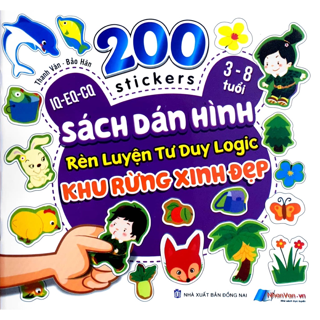 Sách - 200 Stickers Dán Hình Rèn Luyện Tư Duy Logic cho Bé 3-8 tuổi (Bộ 7 quyển)
