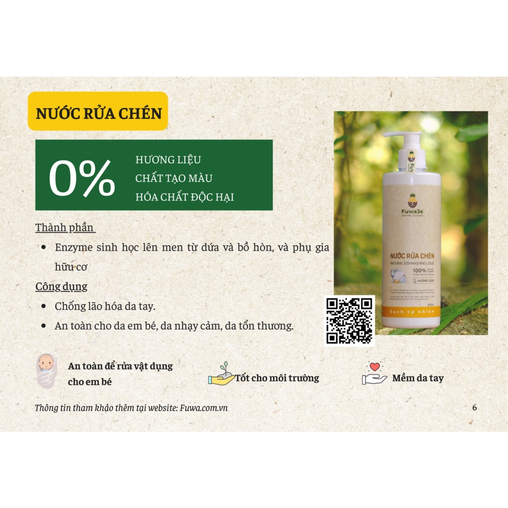 Nước rửa chén Hữu cơ