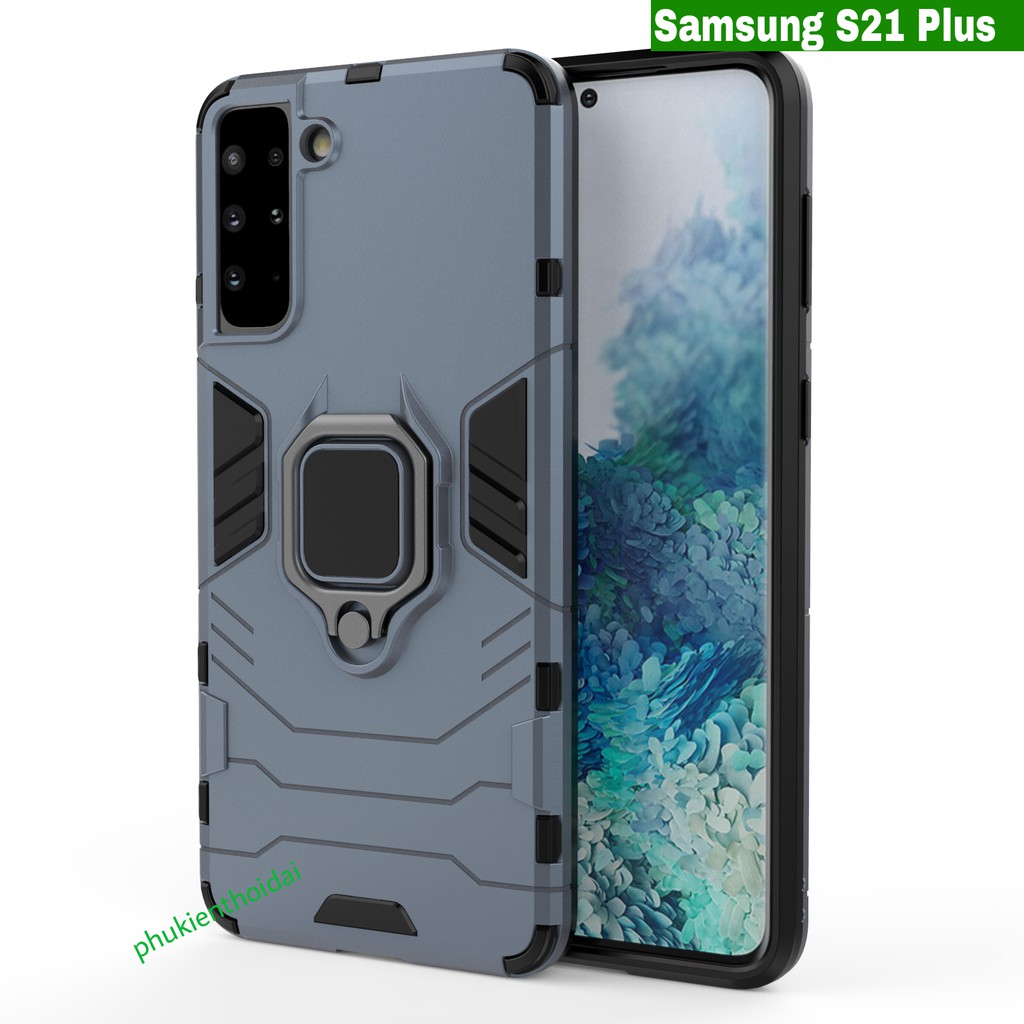 Ốp lưng Samsung S21 Plus chống sốc Iron Man Iring cao cấp giá đỡ mặt lưng xem phim