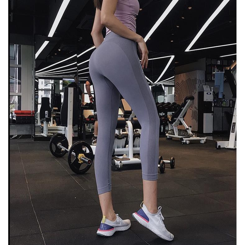 [EMMA] Quần Tập Gym Nữ Yoga [LEGGING LỬNG] Misshine Cạp Cao Chất Dày Dặn Tôn Dáng [ĐỒ TẬP]