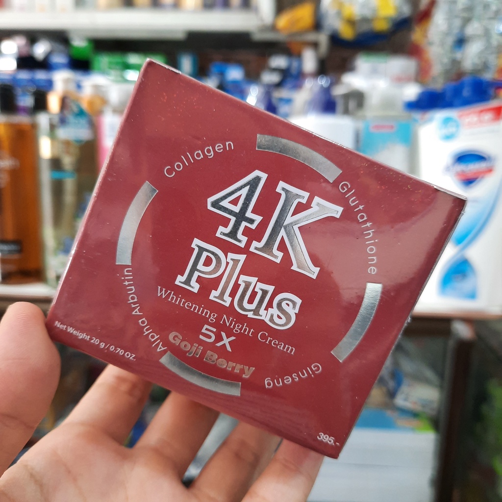 Kem Dưỡng Trắng Da Mụn Ban Đêm 4K Plus Whitening Night Cream Goji Berry 20g