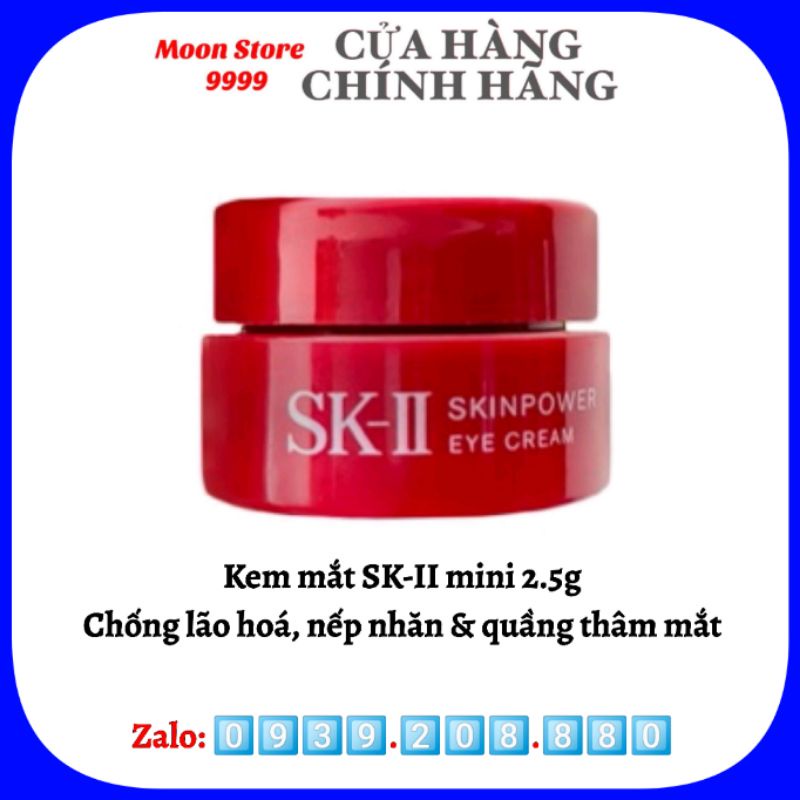 KEM MẮT CHỐNG LÃO HOÁ MINI SKII SKIN POWER EYE CREAM 2.5g Nhật Bản Chính Hãng, Kem mắt Sk-II Mini