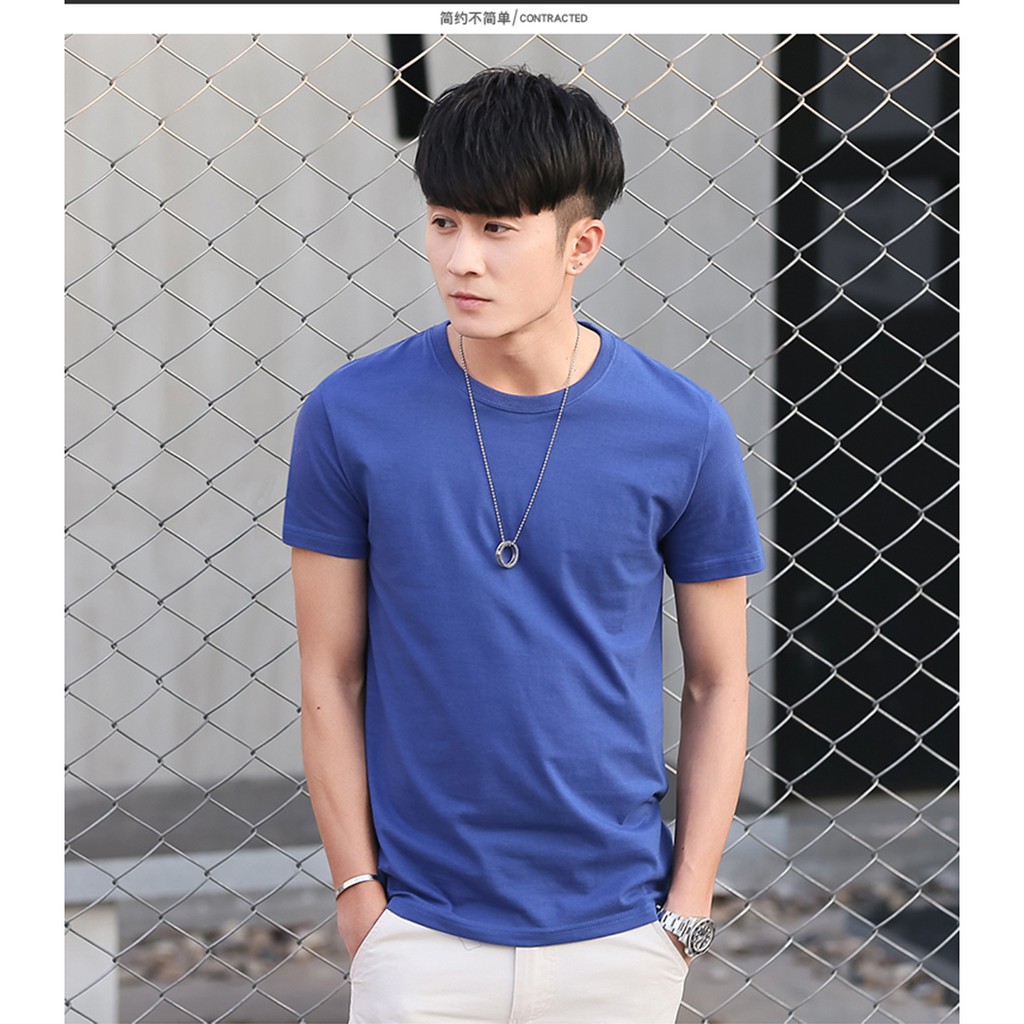 Áo Thun Trơn Nam Phong cách Hàn Quốc Vải dày mềm mịn-Thương Hiệu Yano – No >>> top1shop >>> shopee.vn