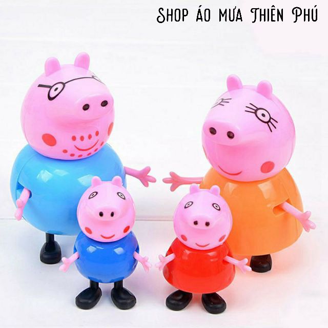 Set đồ chơi Gia đình heo Peppa 4 nhân vật 🐷