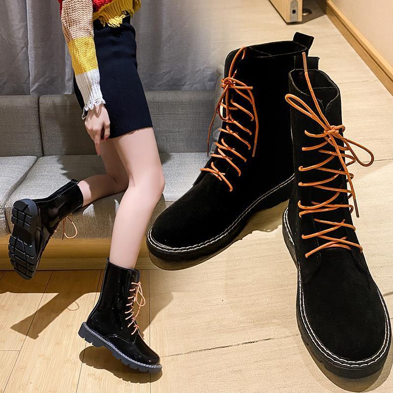 🎀Giày Boot Martin Thiết Kế Mới Thời Trang Mùa Thu Đông Dành Cho Nữ Size 31-46