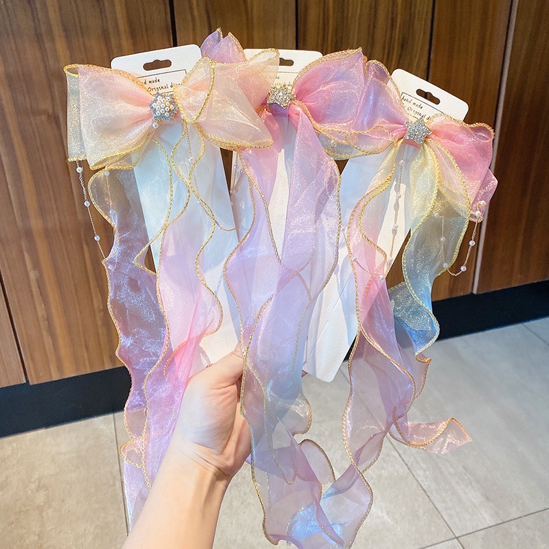 Kẹp Tóc Dạng Bện Phối Tua Rua Nhiều Màu Phong Cách Hàn Quốc Cho Nữ