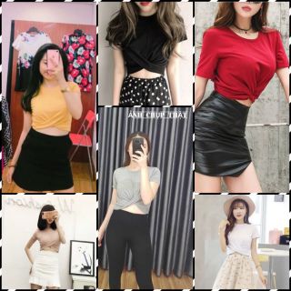 Áo kiểu chéo bụng tay ngắn - YuRi Boutique - Ảnh thật - Vải Cotton lụa - Mát