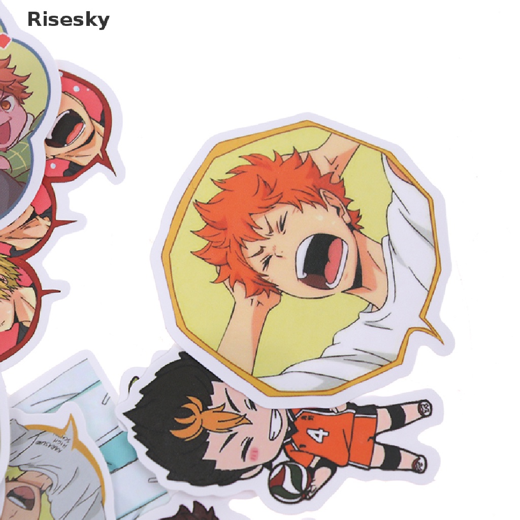 Set 50 miếng dán anime Haikyuu bằng PVC chống nước trang trí vali/ laptop/ ván trượt sáng tạo