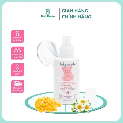 Phấn rôm Babycoccole 0M+ cho bé an toàn cho trẻ sơ sinh dạng nước chiết xuất tinh bột bắp 125ml