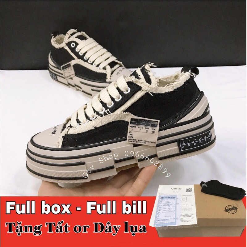 [FULL BOX - FULL BILL, Tặng Tất or Dây lụa] Giày sneaker ĐẾ GỖ XVessel phiên bản rách CV 1970s.  .