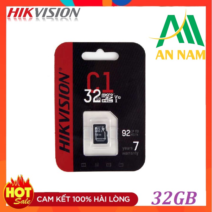 Thẻ Nhớ HIKVISION 32GB HS-TF-C1 92MB/S Chuyên Dùng Cho Camera Kèm Adapter | WebRaoVat - webraovat.net.vn