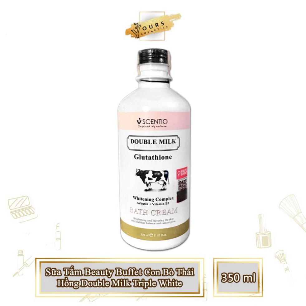 Sữa Tắm Beauty Buffet Con Bò Thái Hồng Double Milk Triple White-Glutathione & Arbutin Q03