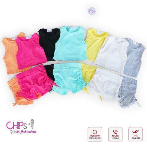 Set Đồ Mùa Hè Bé Gái Áo Croptop Ôm Body Quần Rút Cá Tính Đáng Yêu ơi