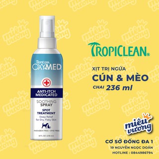 Oxymed Anti-Itch Spray | Xịt Chống Ngứa Chó Mèo | Chai 236ml