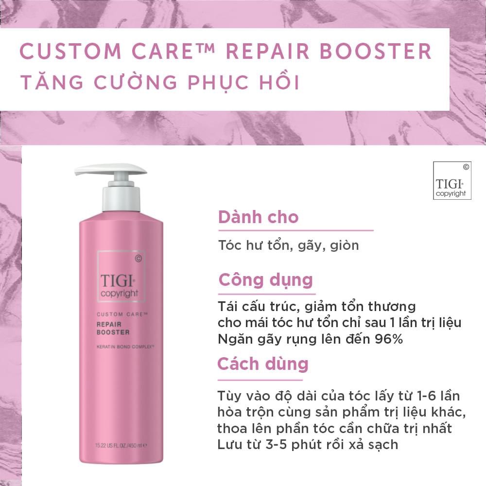 Tăng cường phục hồi tóc TIGI COPYRIGHT REPAIR BOOSTER 450ml chính hãng