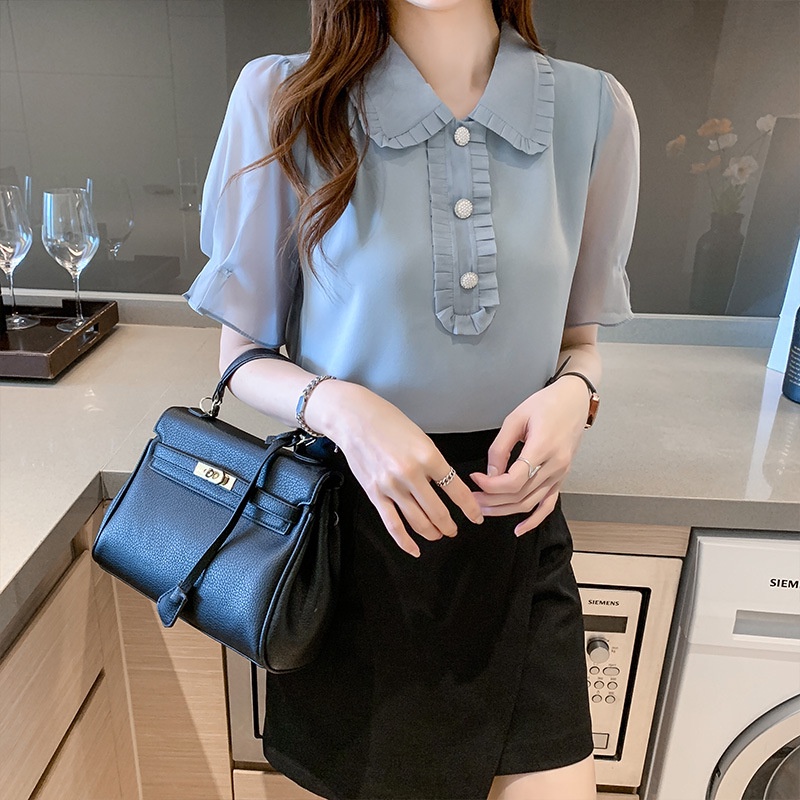 G98035 Áo chiffon nữ hè ngắn tay hàng nhập Thời trang Dương