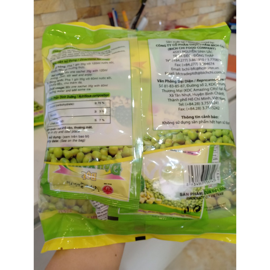 Bột đậu xanh hạt sen Bích Chi gói 350gr