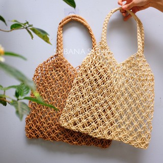 Túi cói đeo chéo cổ điển thời trang nữ