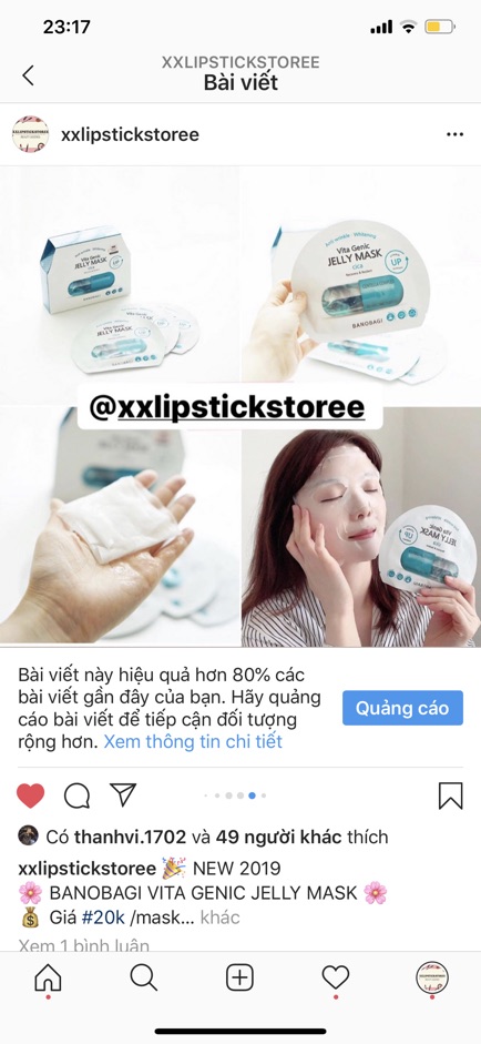 Mặt nạ BANOBAGI VITA GENIC JELLY 2019