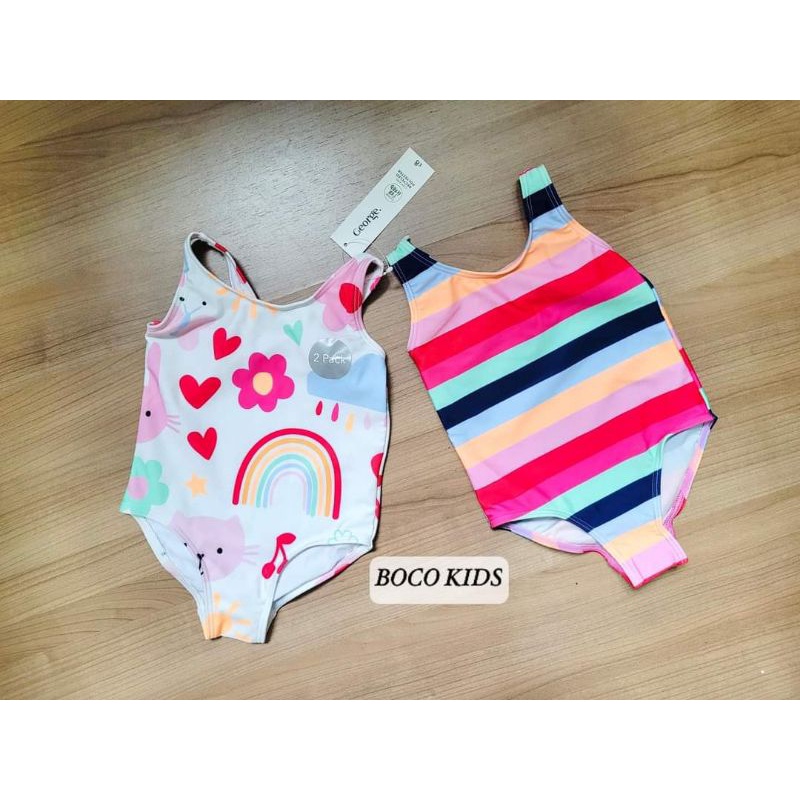 Đồ bơi bikini màu sắc cho bé gái George Auth