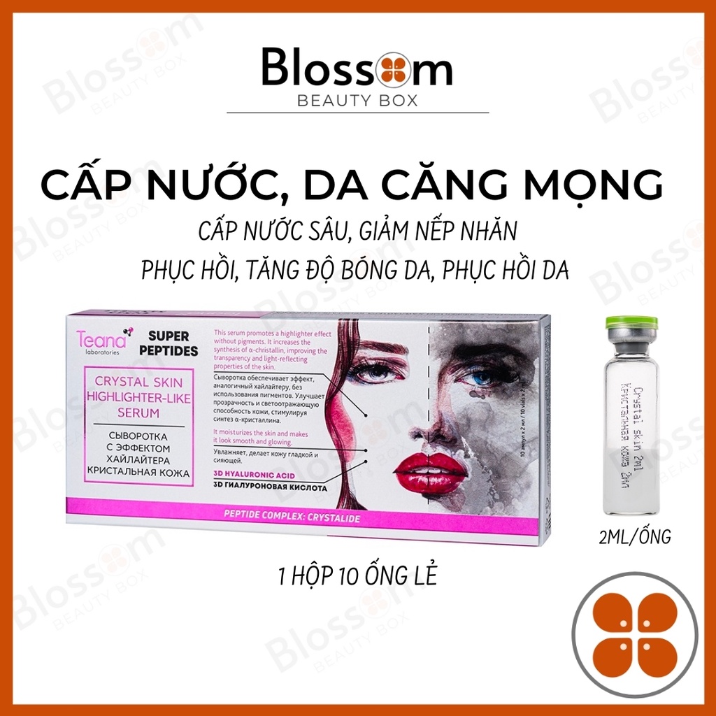 Serum cấp nước dưỡng ẩm, căng bóng da TEANA CRYSTAL SKIN SUPER PEPTIDES