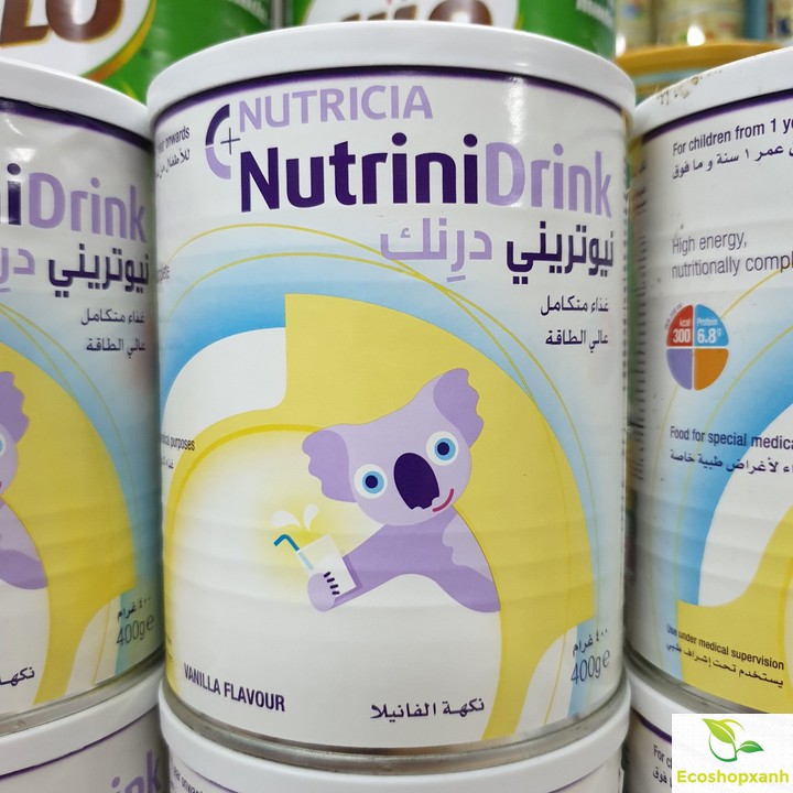 Combo 3 lon Sữa bột NutriniDrink Vani 400g (Nutrini Drink) date T5.2022