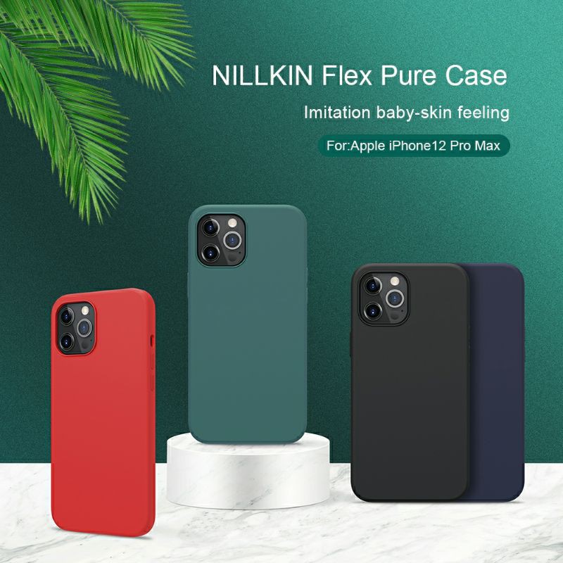 Ốp Nillkin chống bẩn Flex Pure Pro cho IP12,12 Pro,12 Pro Max hỗ chợ công nghệ Sạc sạc ko dây táo