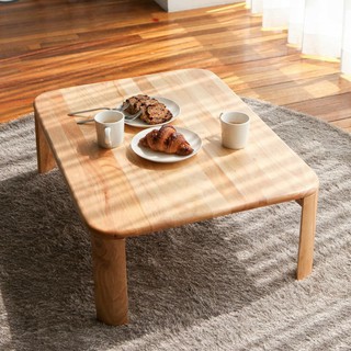 Bàn trà gấp gọn kiểu nhật chân bánh mỳ, gỗ cao su sơn bóng phù hợp làm bàn trệt ngồi ăn, bàn học, bàn uống trà