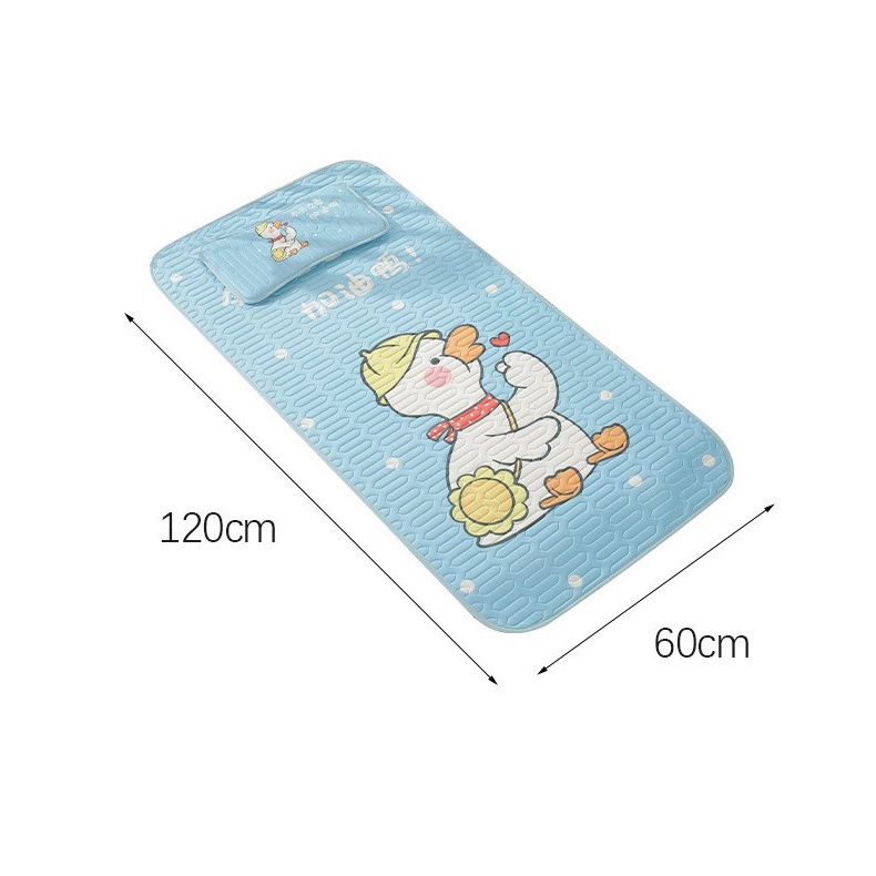 Chiếu Điều Hoà Cao Su Non Tặng Kèm Gối Cho Bé In Hình 5D Cao Cấp