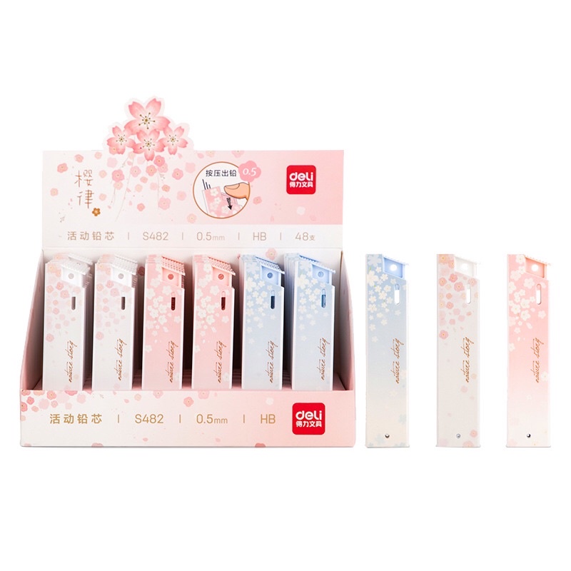Ngòi Bút Chì Kim Deli S482 HB Ngòi 0.5Mm 0.7Mm Văn Phòng Pẩm Học Sinh