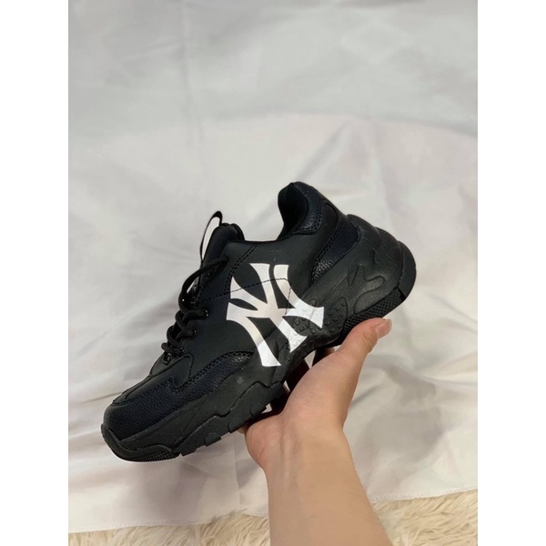 MINTSTORE Giày Sneaker Bóng Chày Đen Chữ Trắng