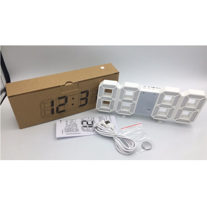 Đồng Hồ Led 3D TN828 Smart Clock. Treo Tường, Để Bàn, Trang Trí.