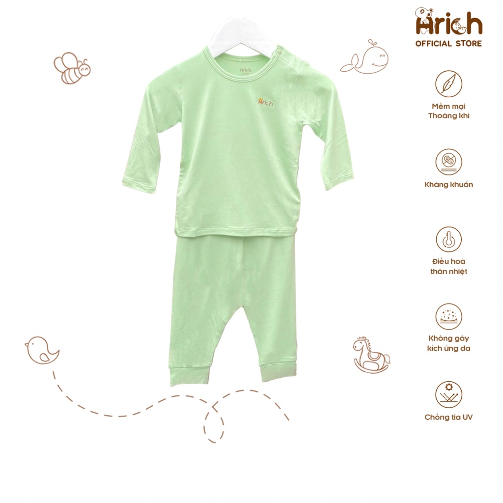 Bộ quần áo dài cài vai Arich size to 4-5 tuổi