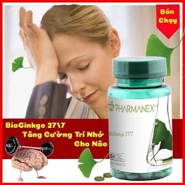 Thực Phẩm Bảo Vệ Sức Khỏe Nuskin BioGinkgo 27/7 Tăng Cường Trí Nhớ Cho Não - Hộp 60 viên
