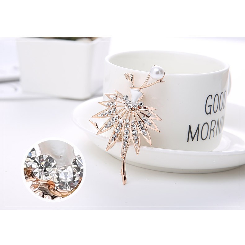 Cài áo thời trang Vintage dễ thương cô gái múa ballet GC289