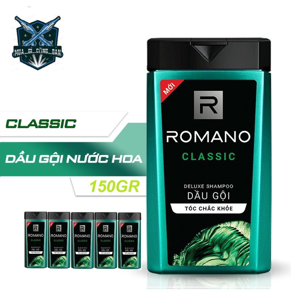 Dầu Tắm Gội 2 Trong 1 Dành Cho Nam Romano Classic 180g