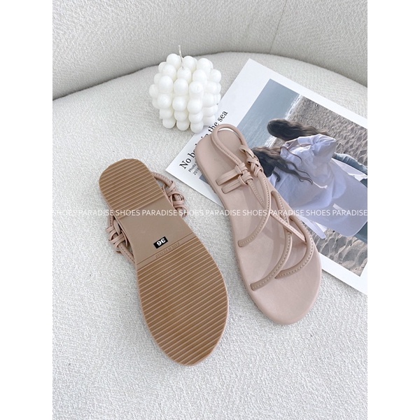 Giày sandal nữ giày sandal dây đi học đế bằng nữ mảnh rọ SHOES PARADISE