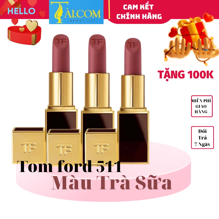 Son Tom Fod Lip Color Matte 511 Steel Magnolia Màu Trà Sữa Đào .