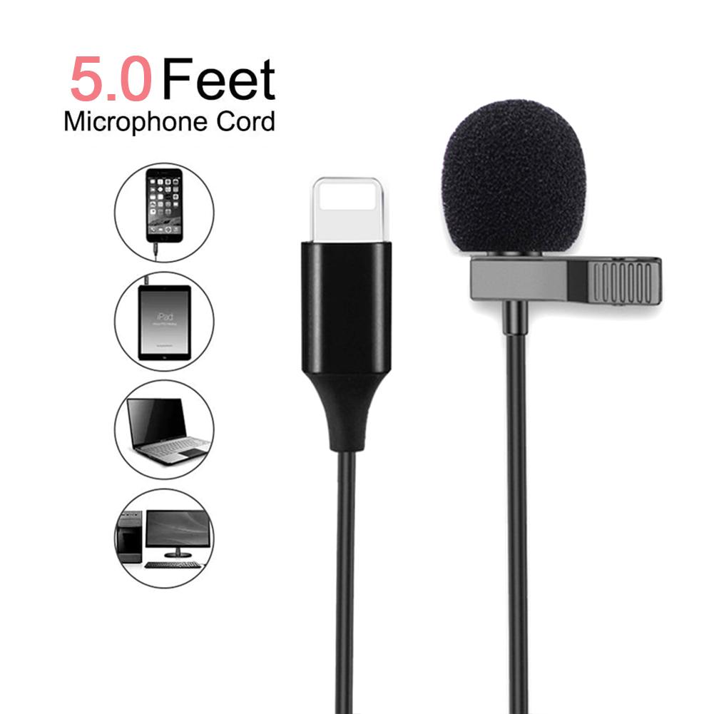 Bộ ngưng tụ micrô cầm tay nhỏ Kẹp trên ve áo Micrô có dây dành cho iPhone