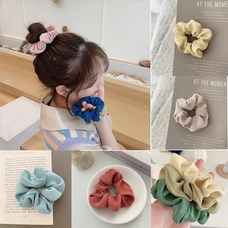 Cột tóc vải scrunchies buộc tóc vải trơn bóng loại đẹp hot trend nices.vn