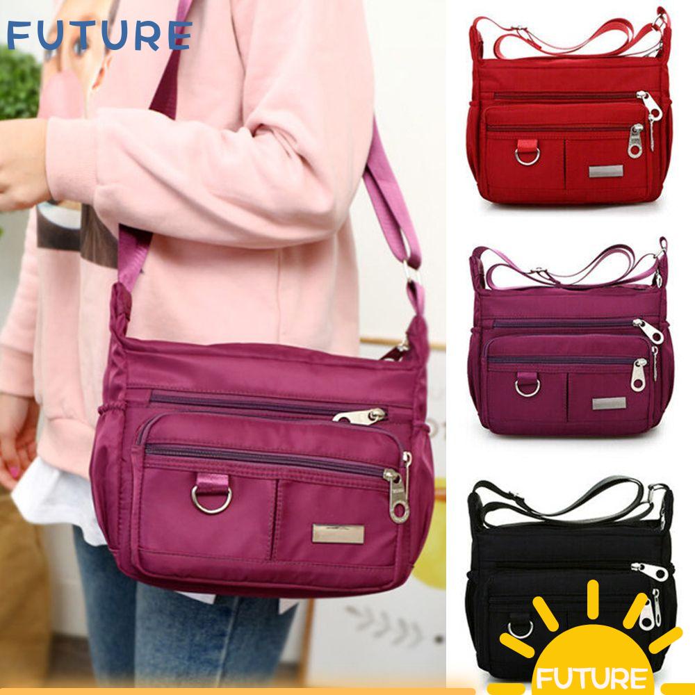 Túi đeo chéo vai nhiều ngăn bằng vải oxford chống thấm nước thời trang cho nữ