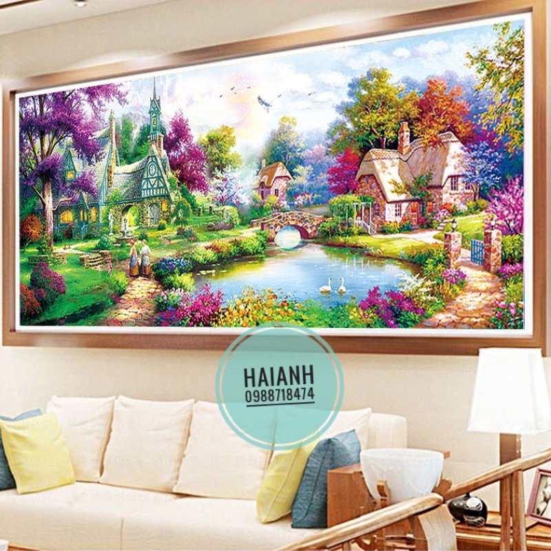 Tranh Thêu chữ thập - Tổ ấm