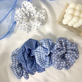 Cột tóc vải Scrunchies nhiều họa tiết