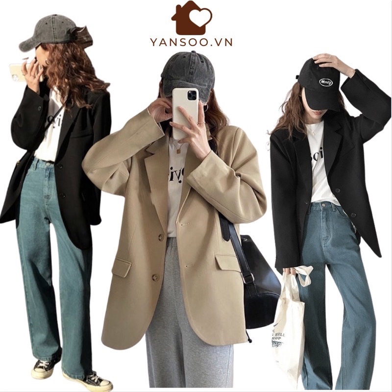Áo khoác blazer túi nắp hai lớp xịn , áo vest basic hàng cao cấp by YANSOO