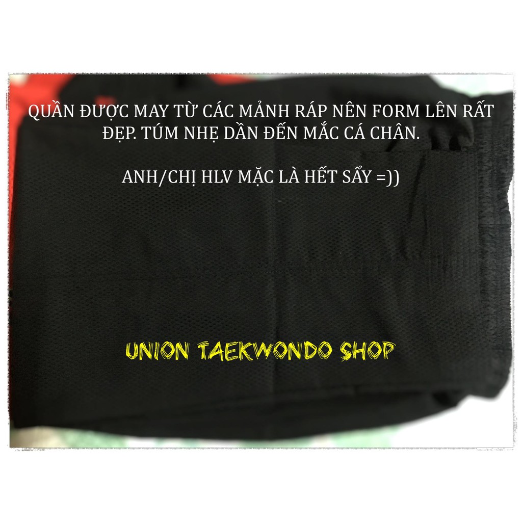 Áo Quần Võ Phục Taekwondo KUKKIWON Kim Cương ĐỎ | Tặng Kèm Móc Khóa Taekwondo #UnionTaekwondoSHOP