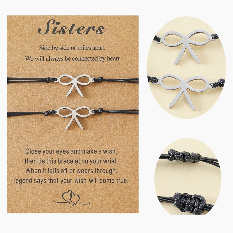 Set 2 Vòng Tay Handmade Thắt Nơ Xinh Xắn Thời Trang Cho Nữ